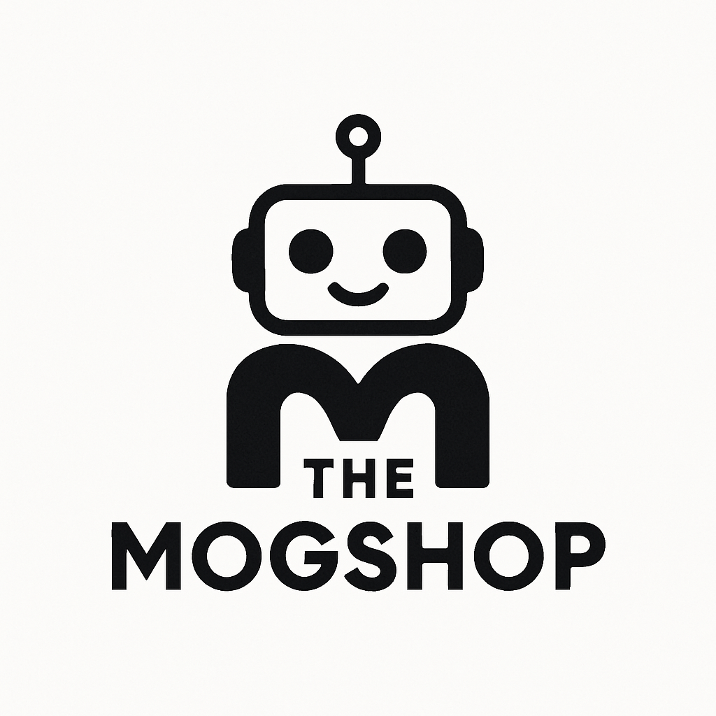 The Mogshop robot logo