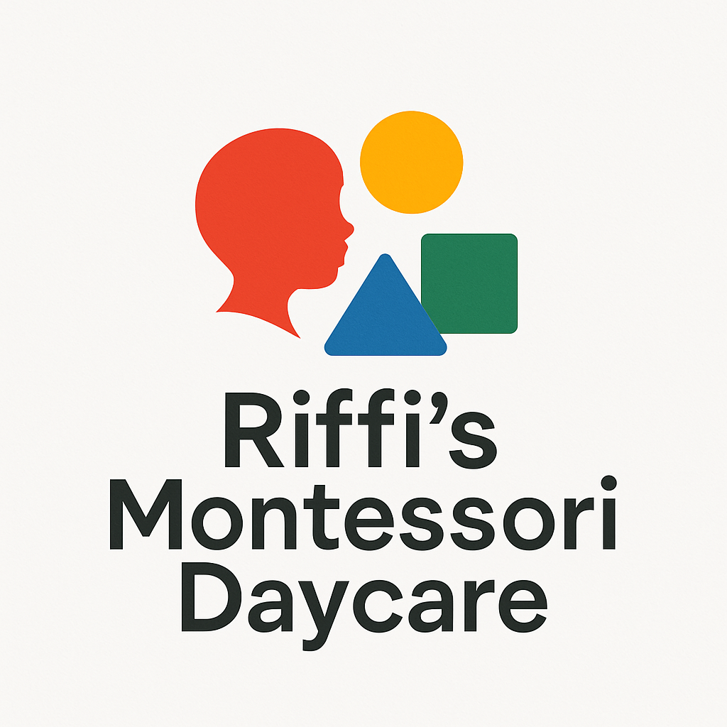 Riffi’s Montessori Daycar logo with playful shapes