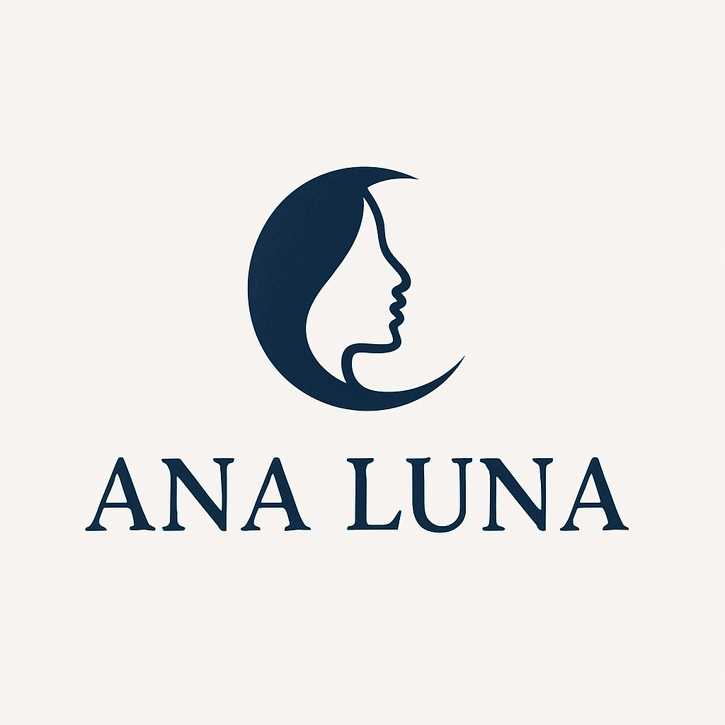 Ana Luna logo featuring a crescent moon silhouette