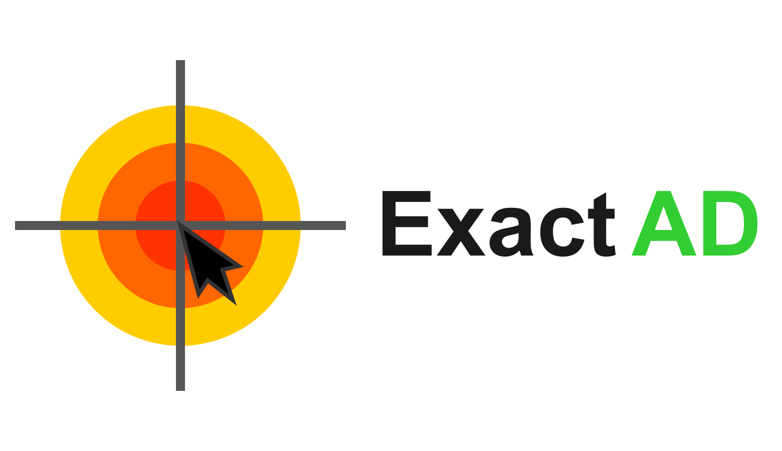 Company logo: target graphic with green 'AD' lettering